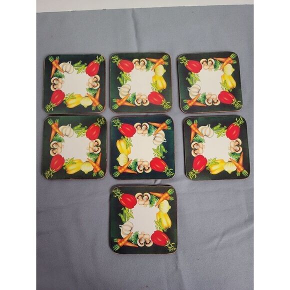 Heart Essentials Vegetable Coasters #A21 - Picture 1 of 8